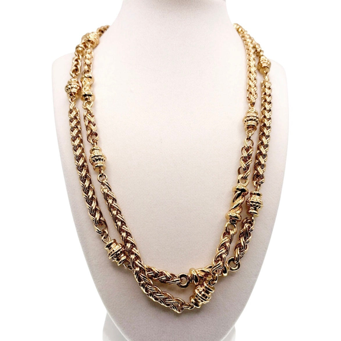 St John’s Extra Large Gold Tone Necklace Necklace 44”