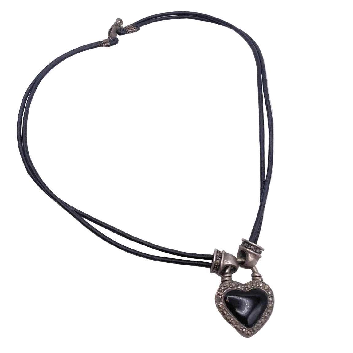 Necklace with a heart-shaped pendant on a white background