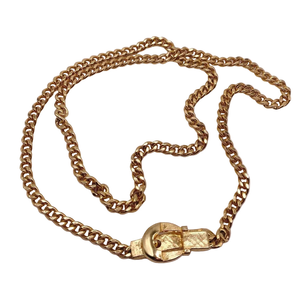 Vintage Necklace Or Belt Clasp Retro Long Chain 28”