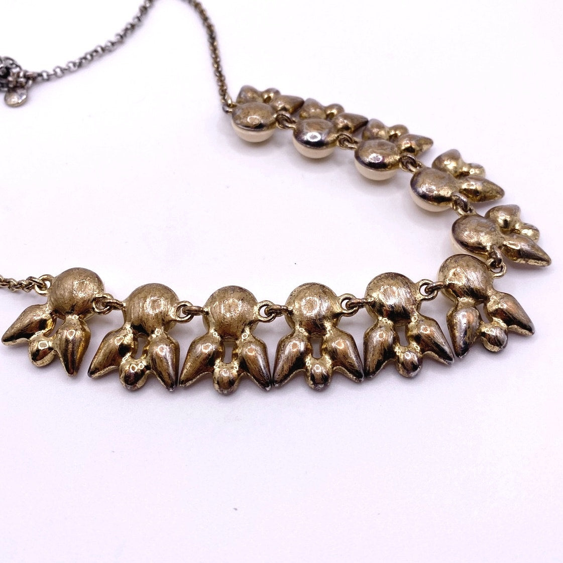 Vintage J Crew Cream Lucite Stones Necklace