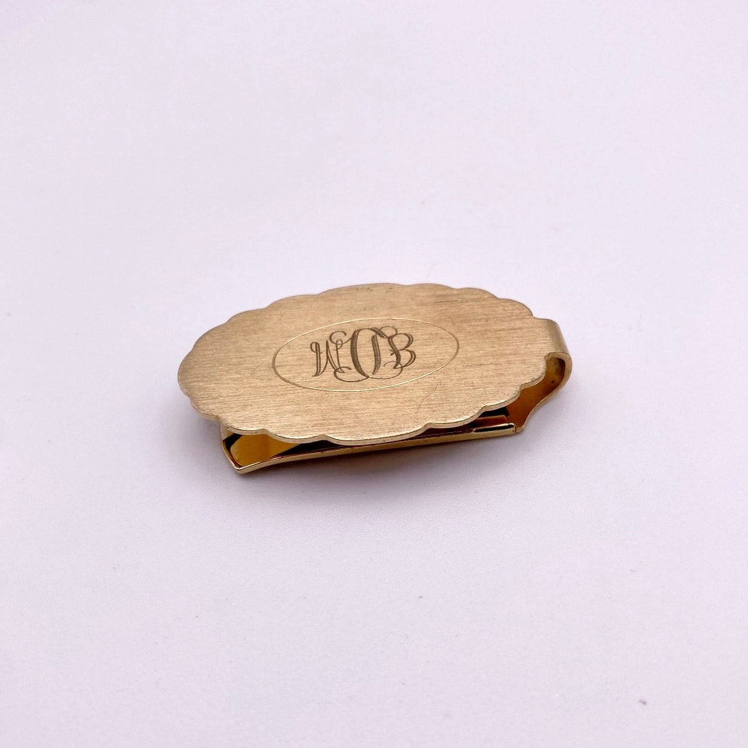 Anson vintage Money/Cards Clip Monograms Initials WDB