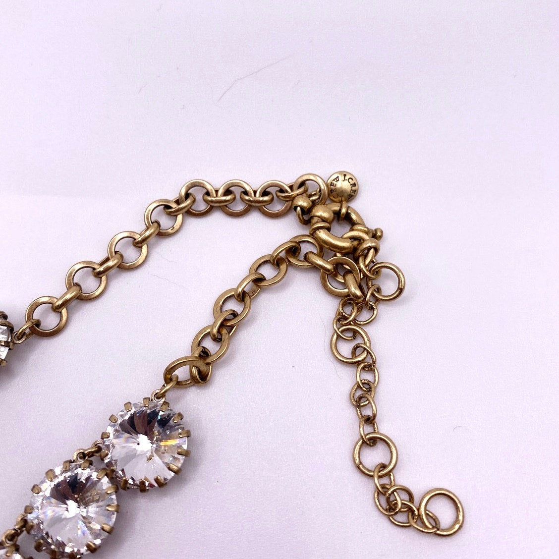 J Crew Necklace Ravioli Rhinestones Stones