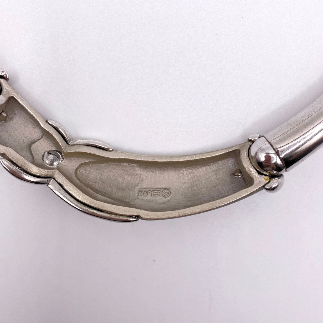 Napier Vintage Bib Necklace Silver Tone 16”