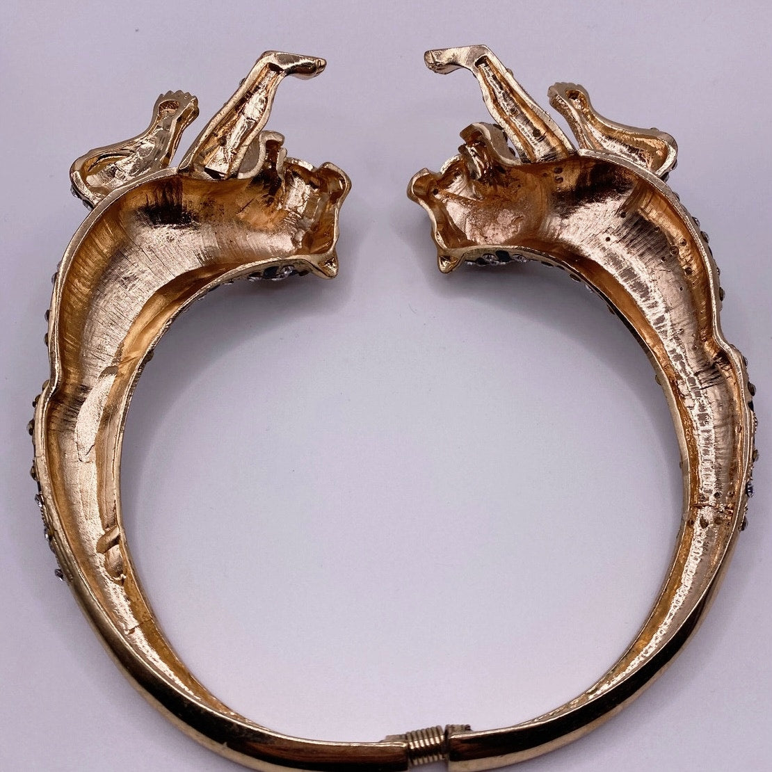 Double Tiger Full Rhinestones Collar Statement Necklace