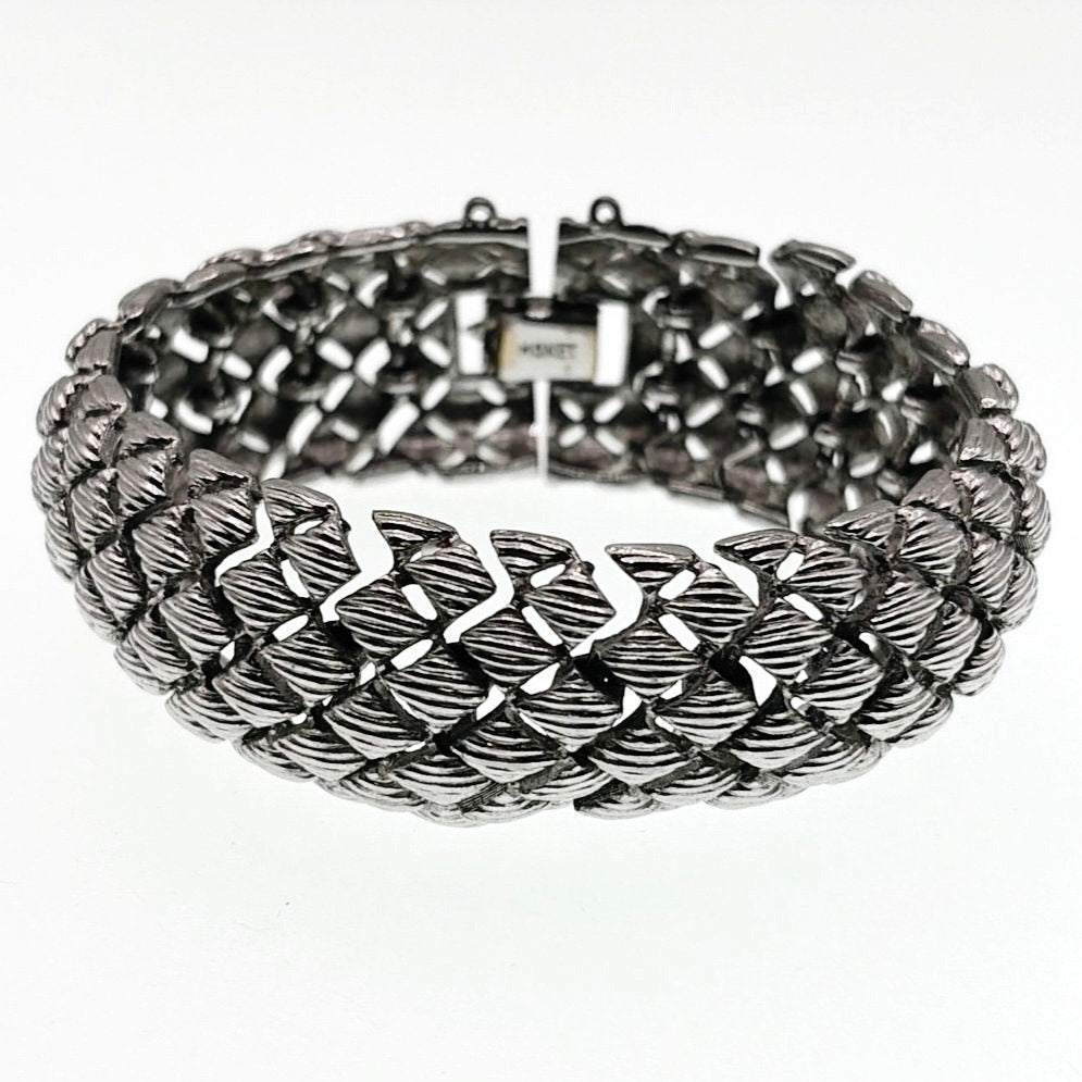 Monet Vintage Bracelet Silver Tone 8”