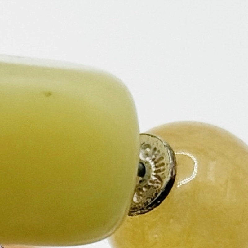 Jay King DTR Necklace Sterling 925 Lemon Jade Olive Jade 50” Long