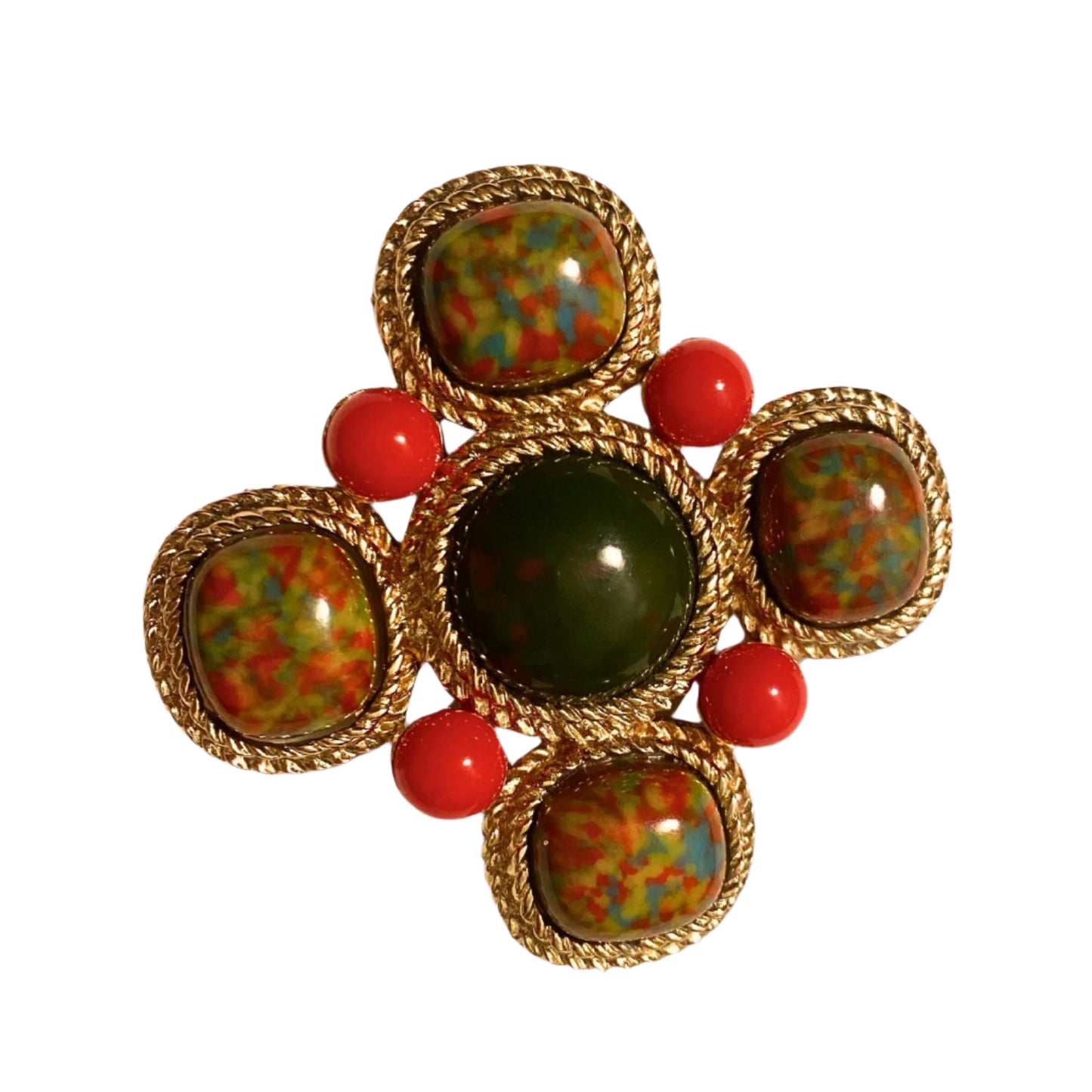 Vtg Brooch by Sarah Coventry Big Maltese Cross