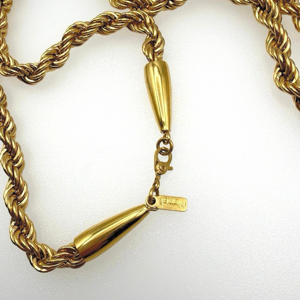 Monet Vintage Chain Necklace Gold Tone 22”