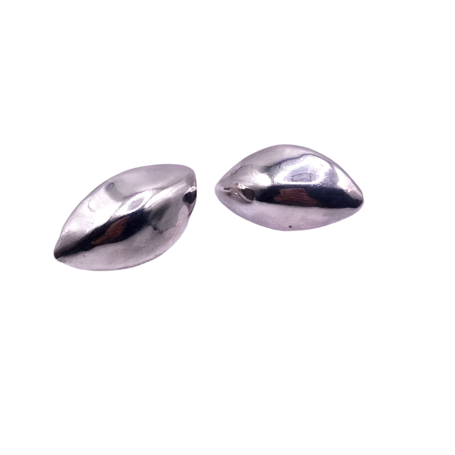 St Silver Israel Pierced Clip Earrings