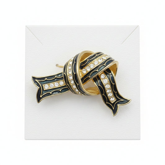Joan Rivers Vintage Enamel Knott Brooch