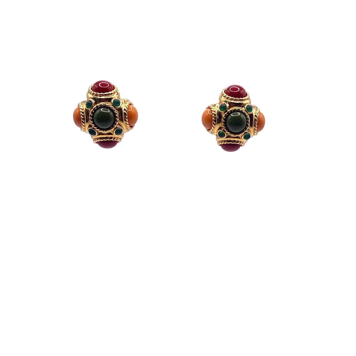 Joan Rivers Maltese Cross Earrings
