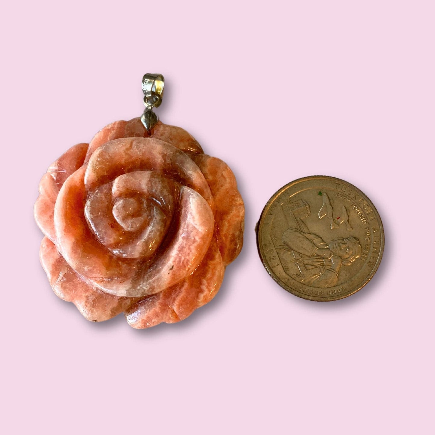 Pendant Rose Rhodochrosite Stone
