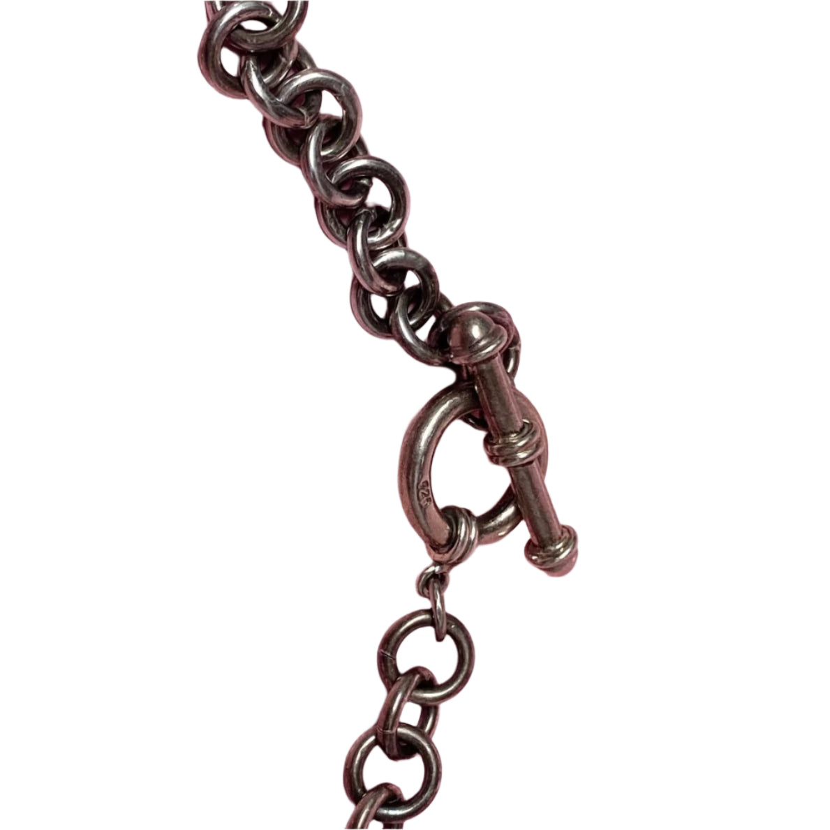 St Silver Links Jasper Beads Necklace