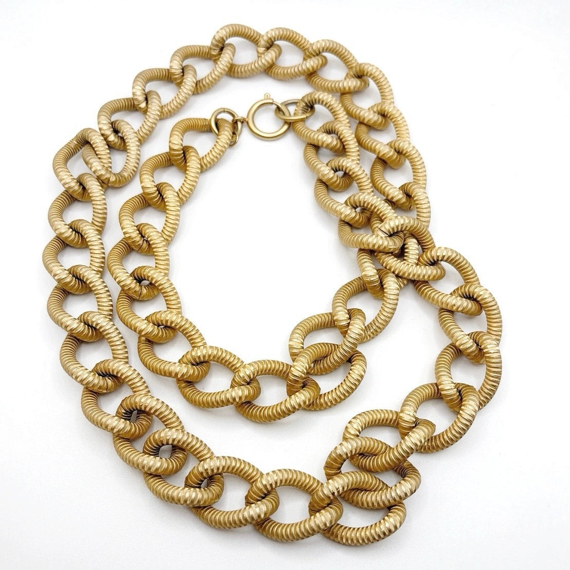 Monet Vintage Chunky Links Long Necklace 34”
