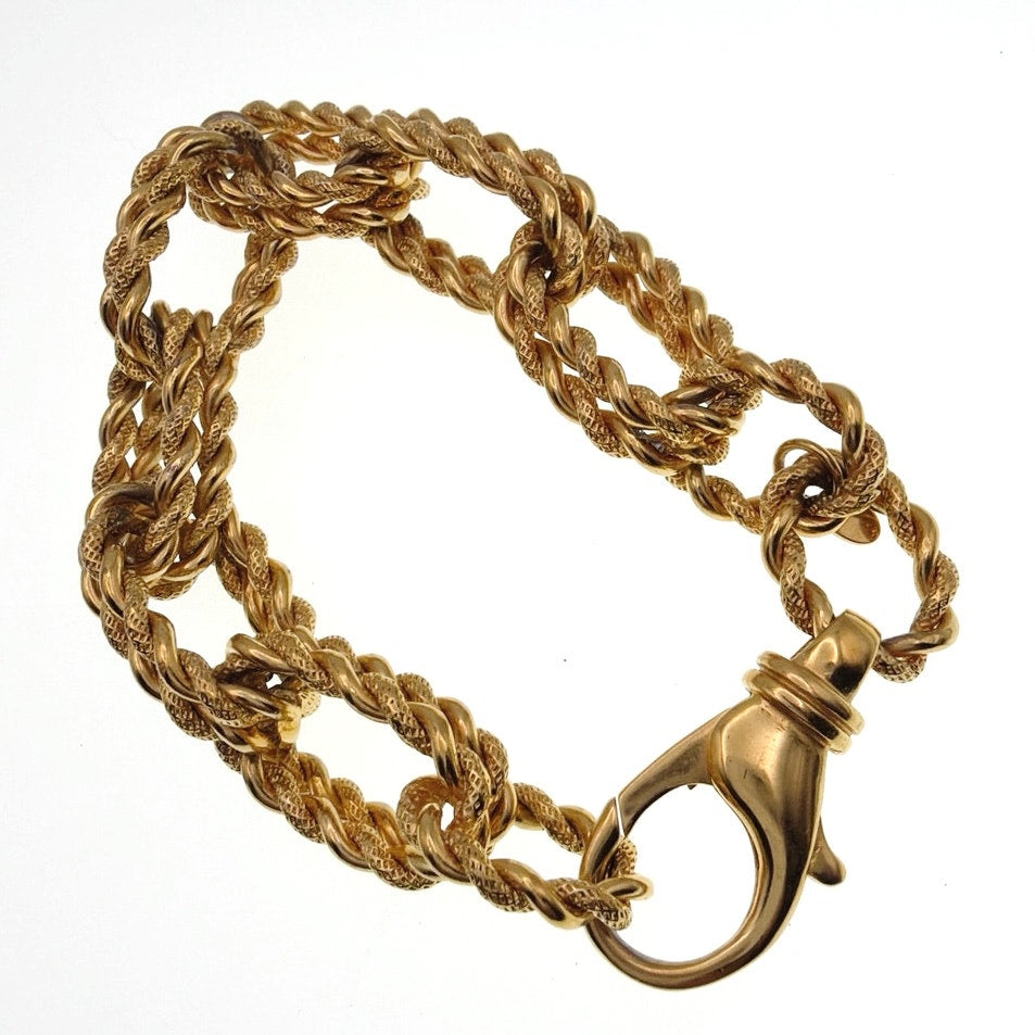 Milor Bronze Italy Chunky Links Bracelet Size 8