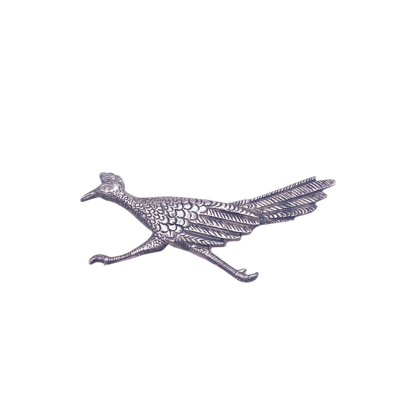 Vintage Sterling Silver Road Runner Brooch