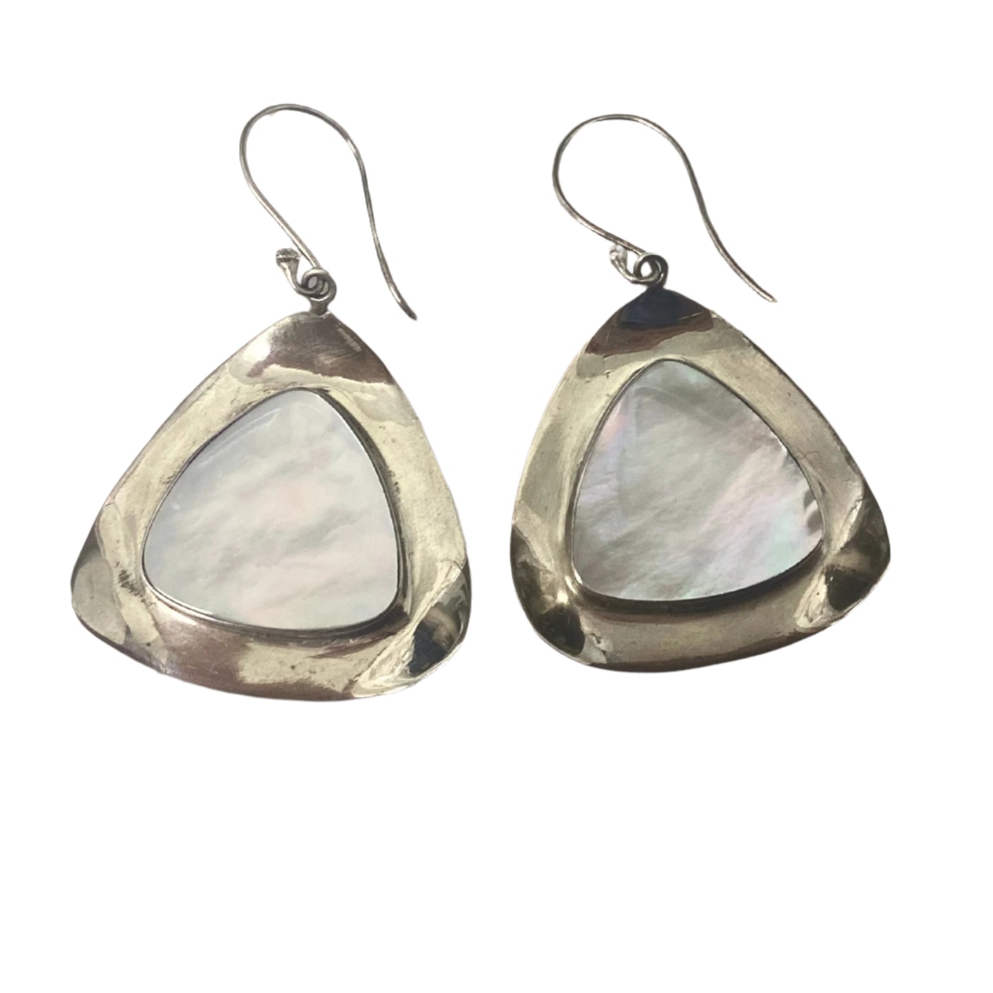 Sterling Silver Inlaid Mother of Pearl Earrings