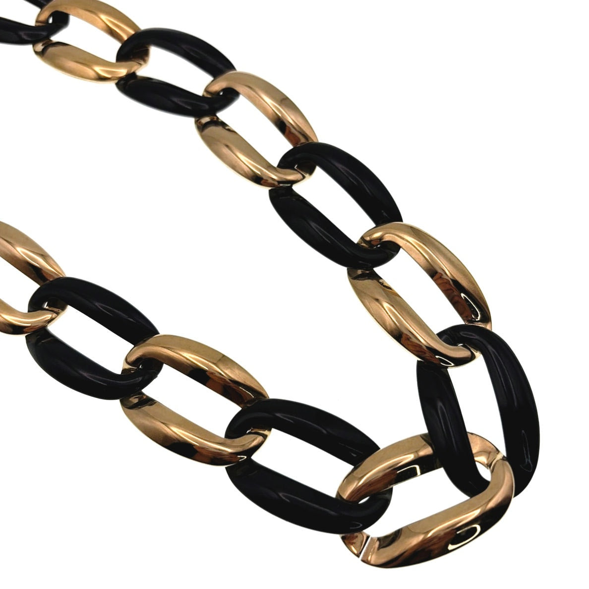 Napier Vintage Black and Gold Necklace 16”