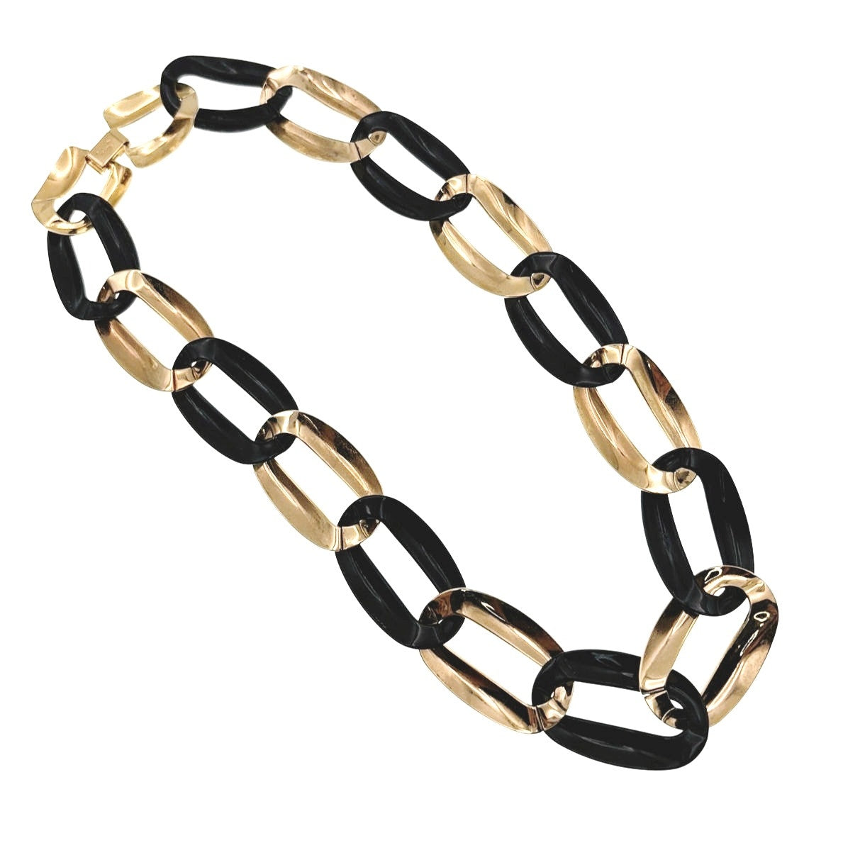 Napier Vintage Black and Gold Necklace 16”