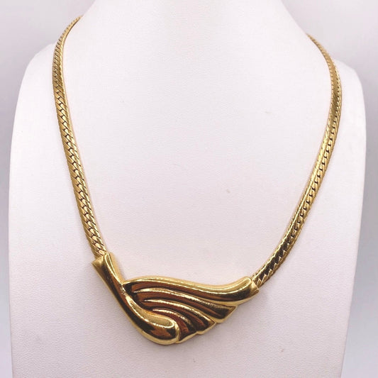 Vintage Napier Gold Tone Chain Collar Necklace 14”