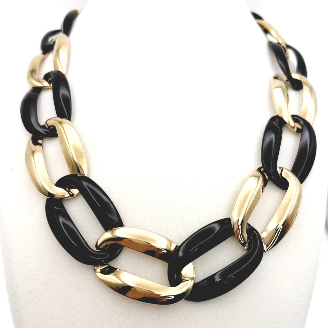Napier Vintage Black and Gold Necklace 16”