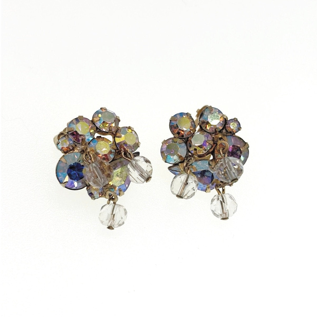 Vintage Kramer AB Beaded Clip On Earrings