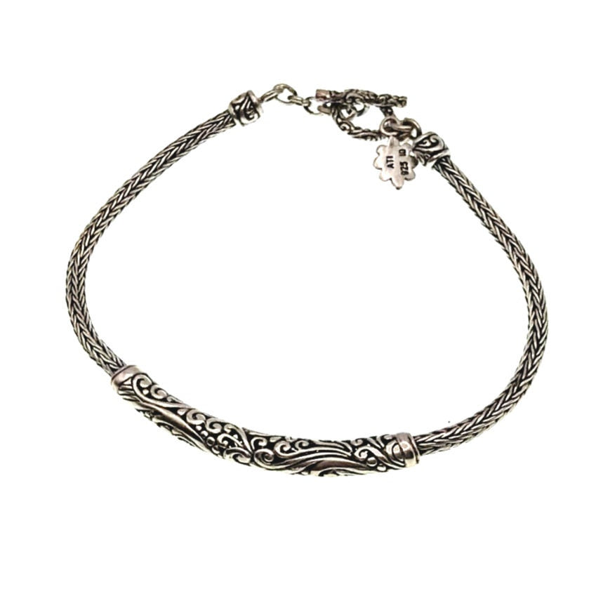 Sterling Silver ATI Annika Witt Vintage Bracelet With Toggle Closure 7"
