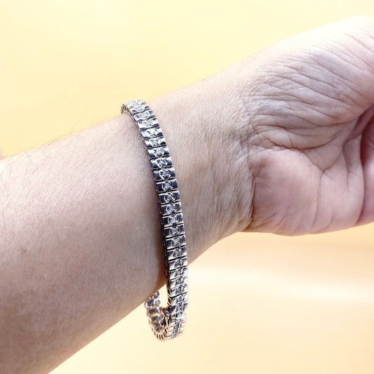 14k Gold Filled Tennis Bracelet Monzonite