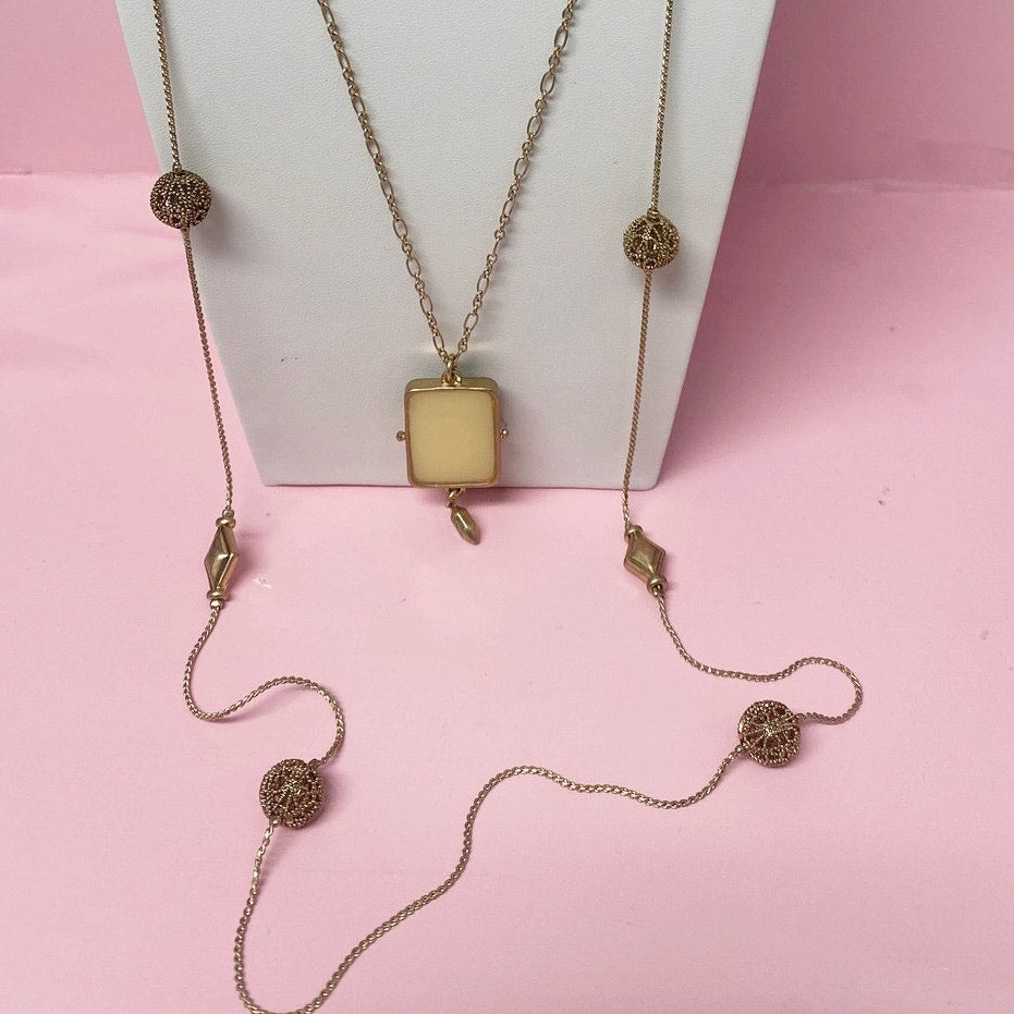 Cabi Double Layer Golden Necklace