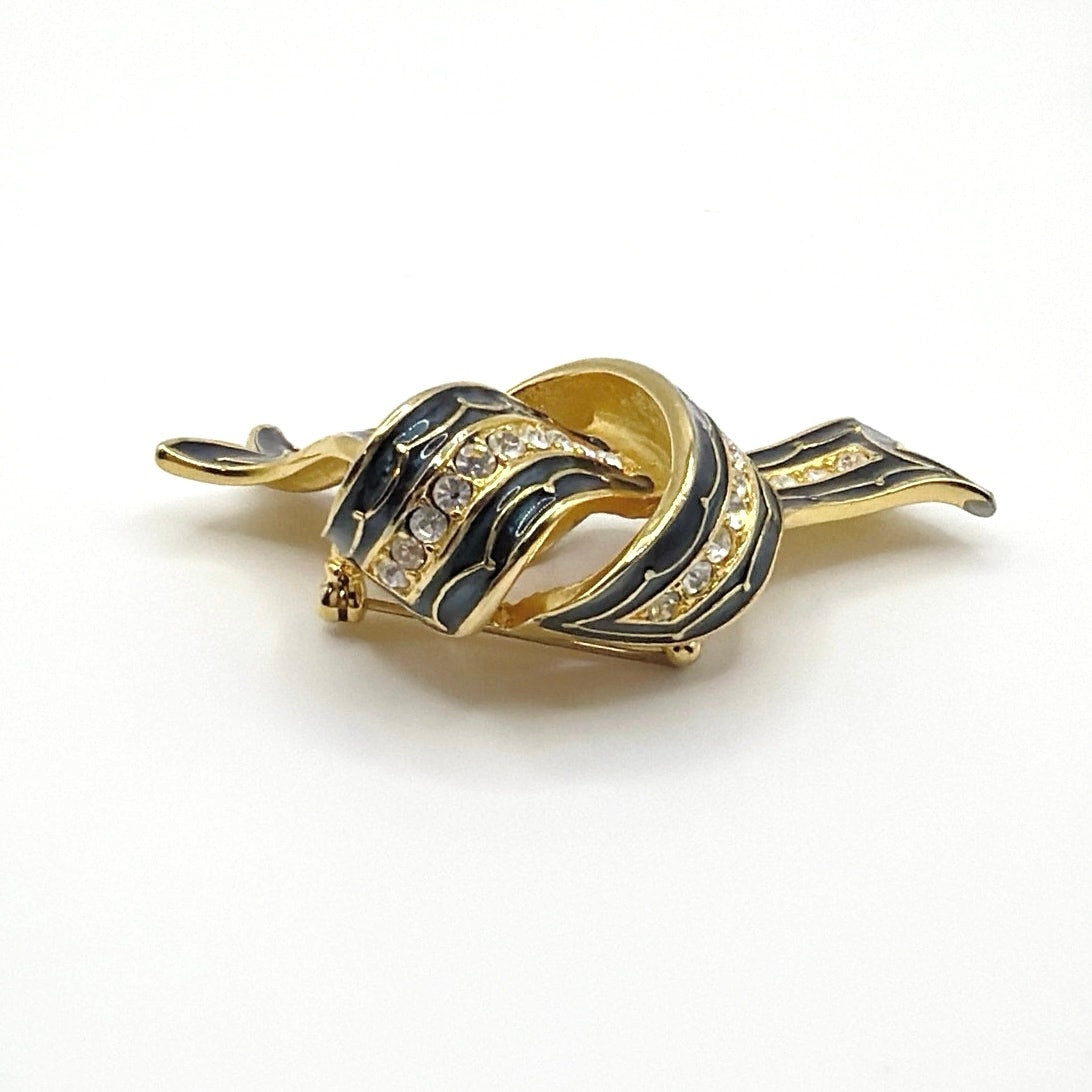 Joan Rivers Vintage Enamel Knott Brooch