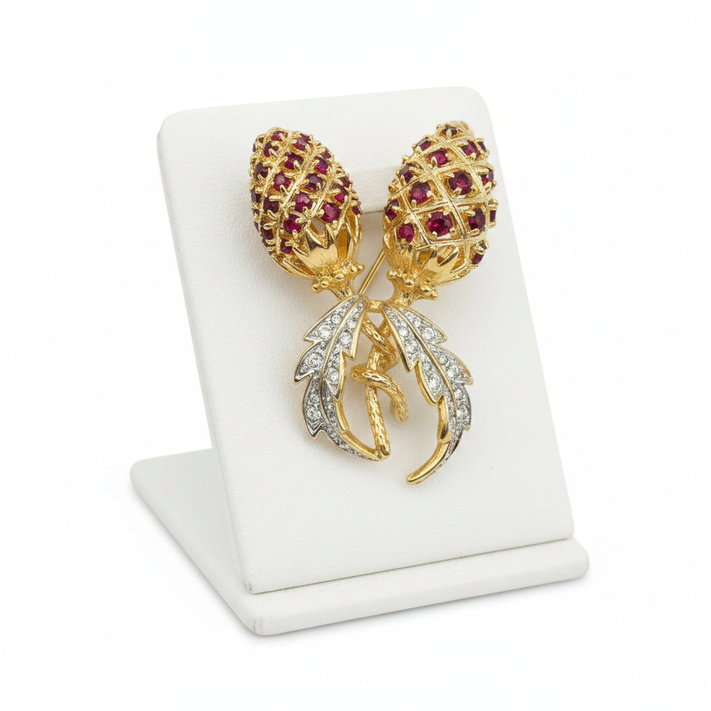 Camrose & Kross JBK Jackie Kennedy Red Berries Brooch/Pin