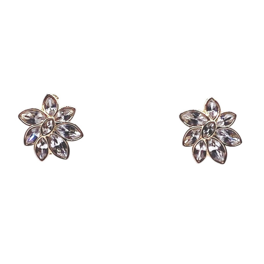 Swarovski VTG Flower ClipOn Earrings