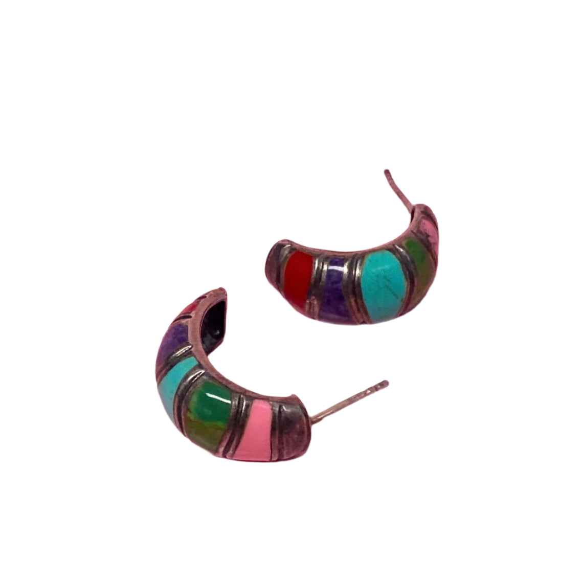 St Silver and Gemstones Half Hoop