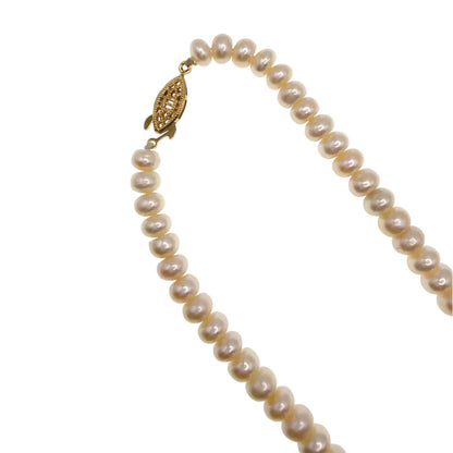 Freshwater Pearls and Gold Filled Clasp Short Necklace 15”
