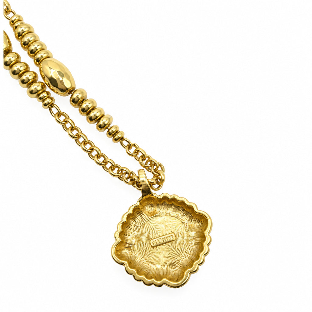 Monet Vintage Gold Tone Necklace 32”