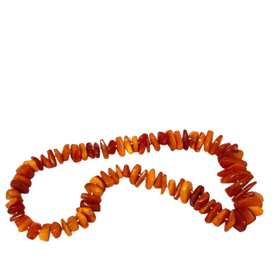 Vtg Baltic Amber Butterscotch Necklace 24"