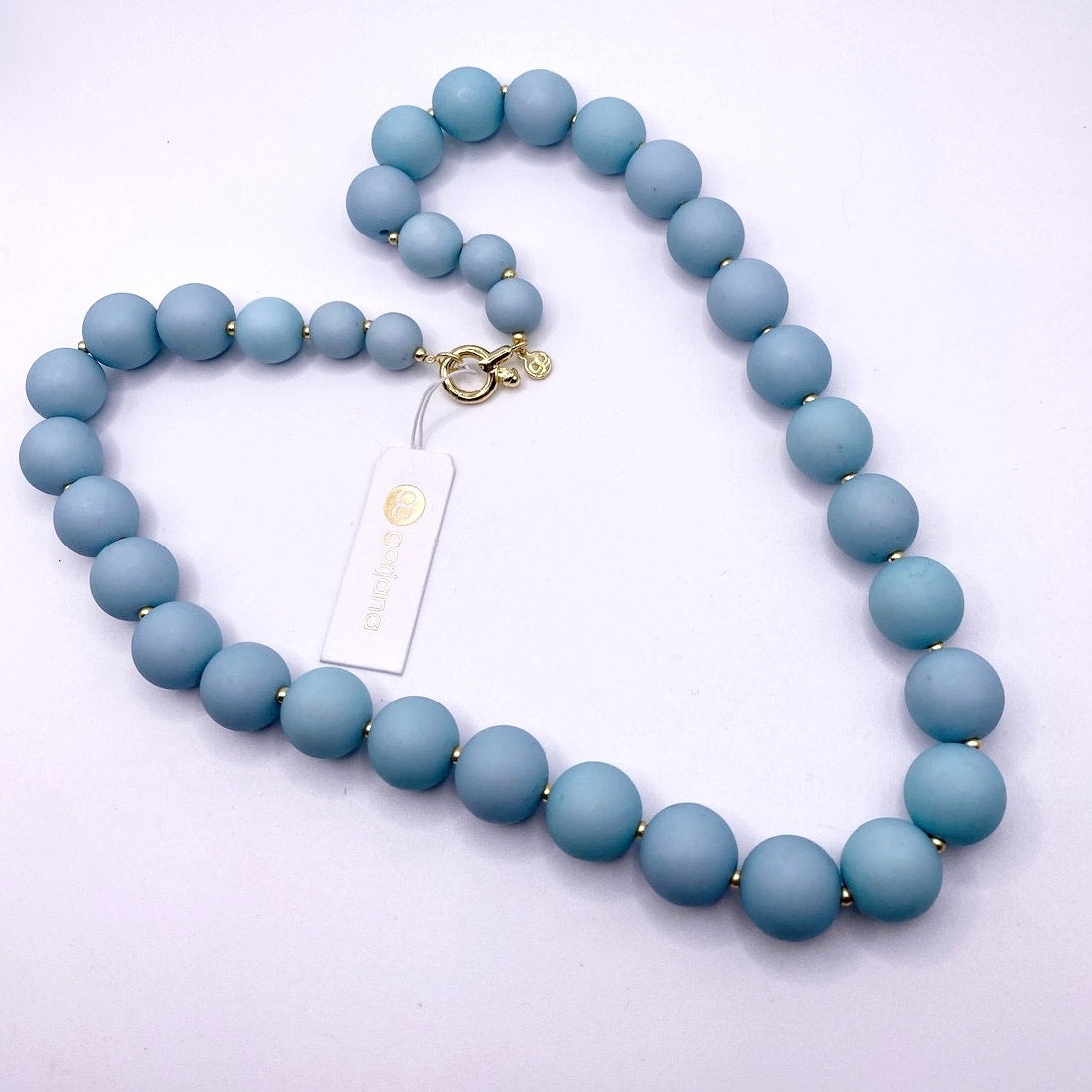 Gorjana Iris Statement Sky Blue Lucite Necklace New with Tag