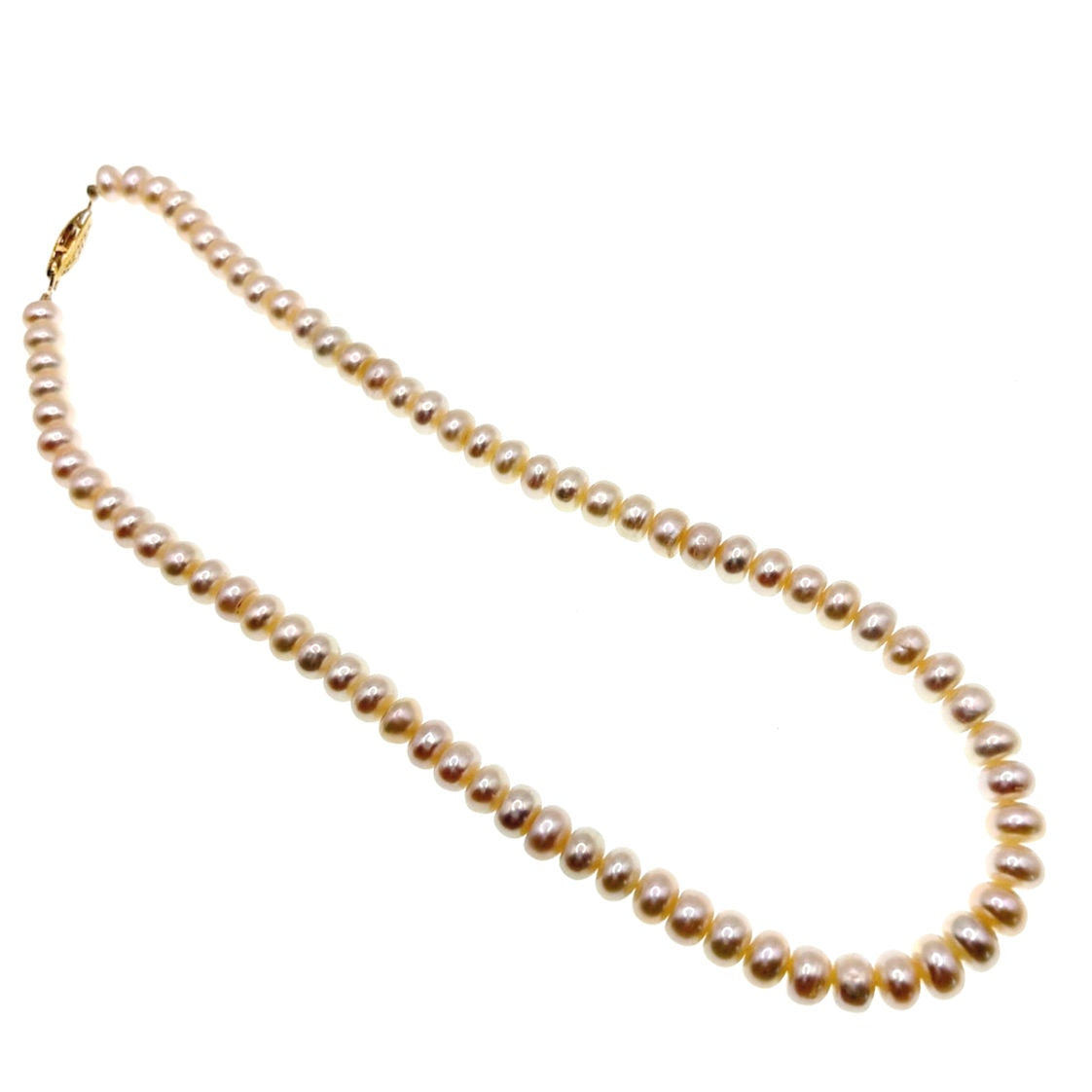 Freshwater Pearls and Gold Filled Clasp Short Necklace 15”