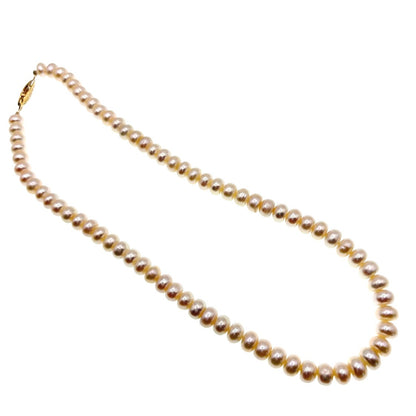 Freshwater Pearls and Gold Filled Clasp Short Necklace 15”