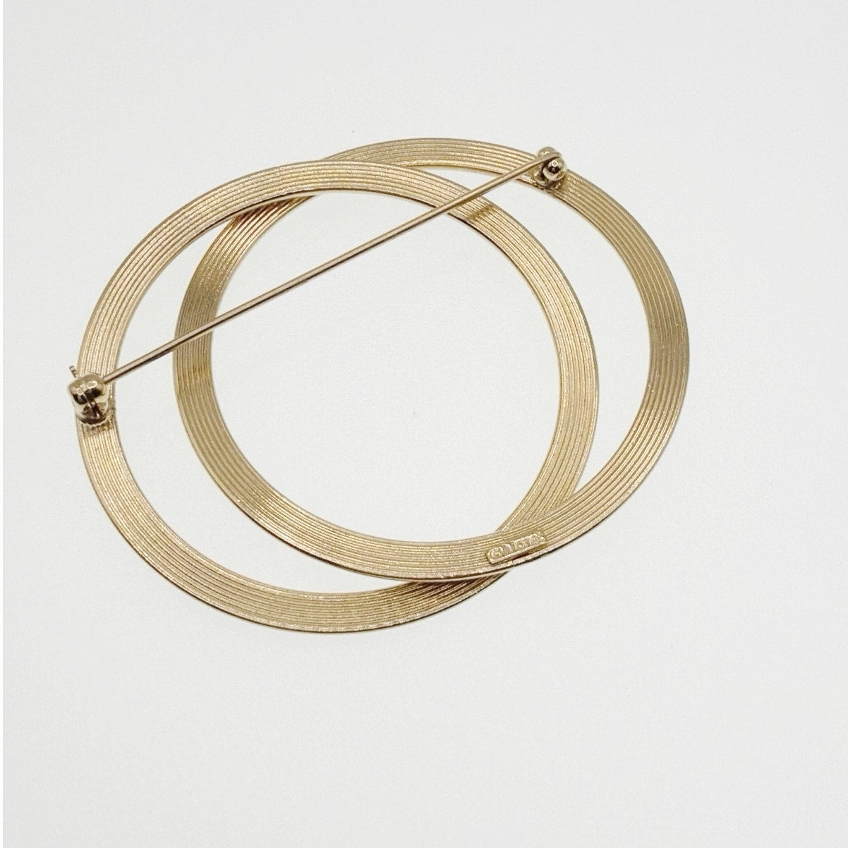 Monet Vintage Double Circle Brooch 2.5”