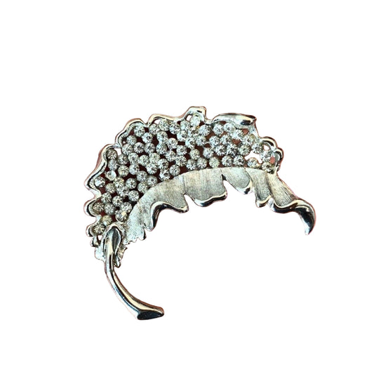 BSK Silver Leaf Brooch Pin