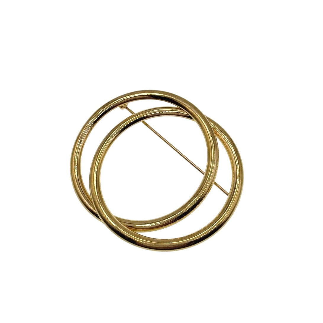 Monet Vintage Double Circle Brooch 2.5”