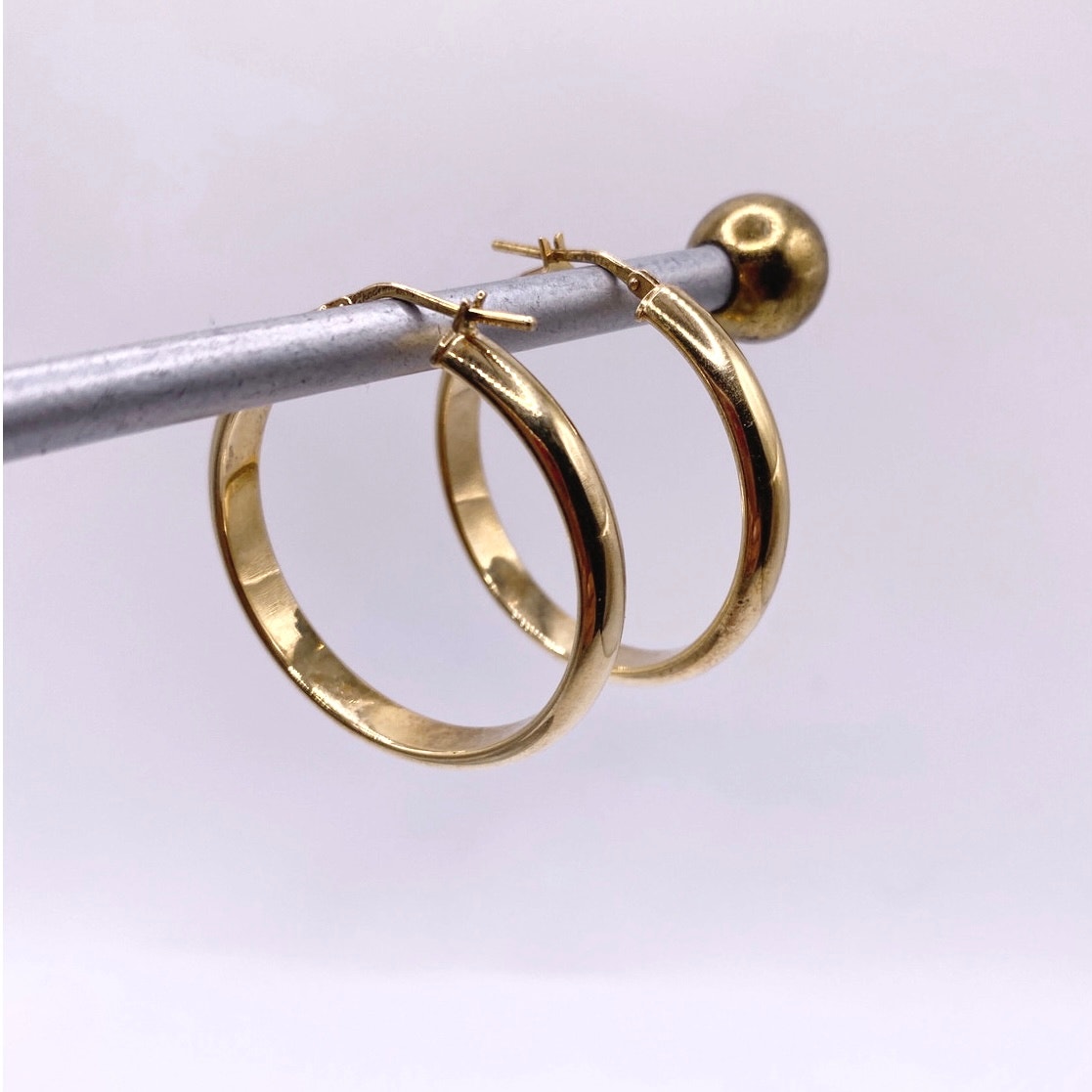 Diadema Italy 925 Sterling Silver Earrings Hoops 1.4”