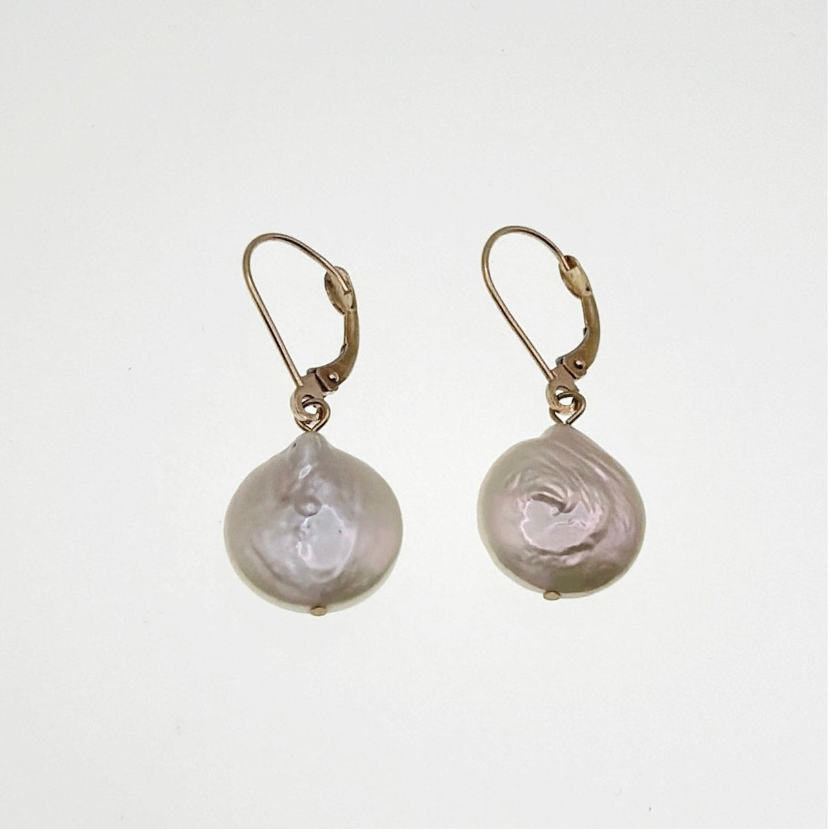14k Gold And Fresh Water Pearl Drop Earrings
