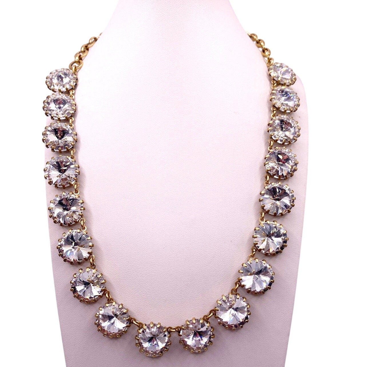 J Crew Necklace Ravioli Rhinestones Stones
