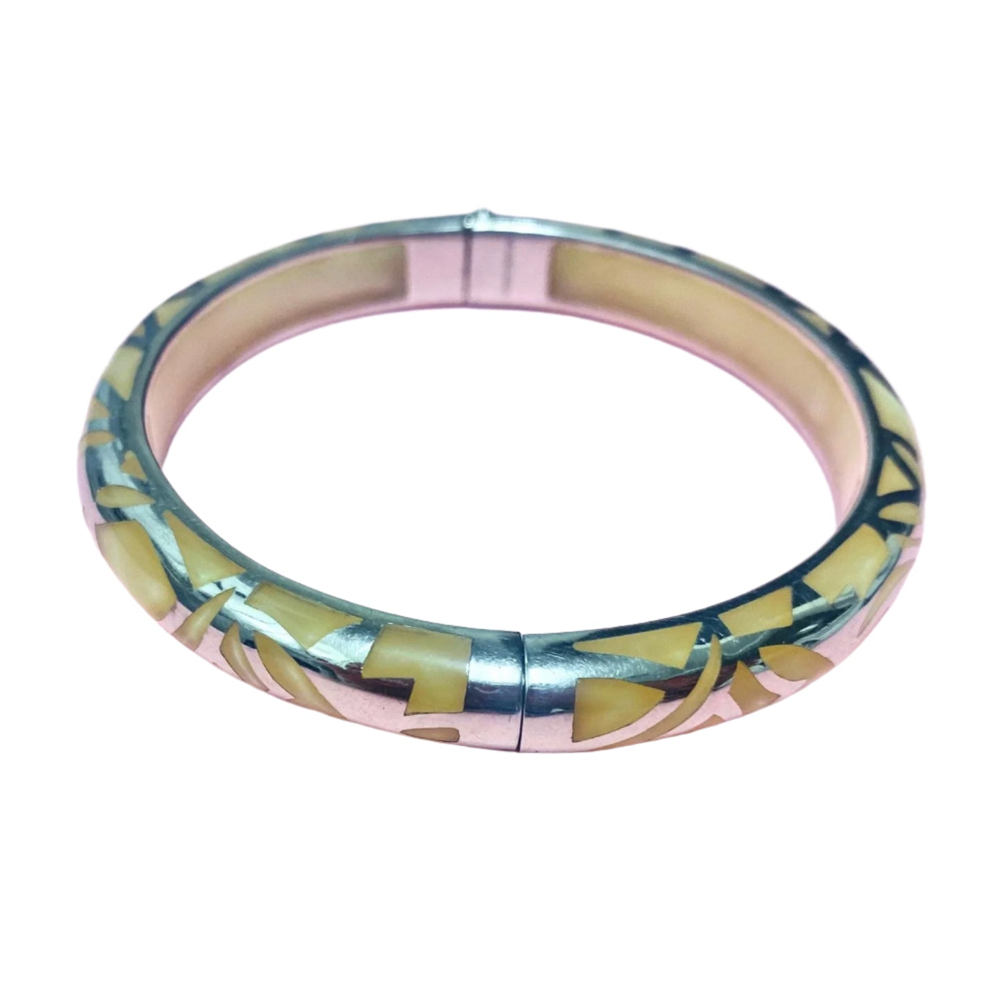 ATI Anika Witt Of Bali St Silver Bracelet with Moon Glow Resin