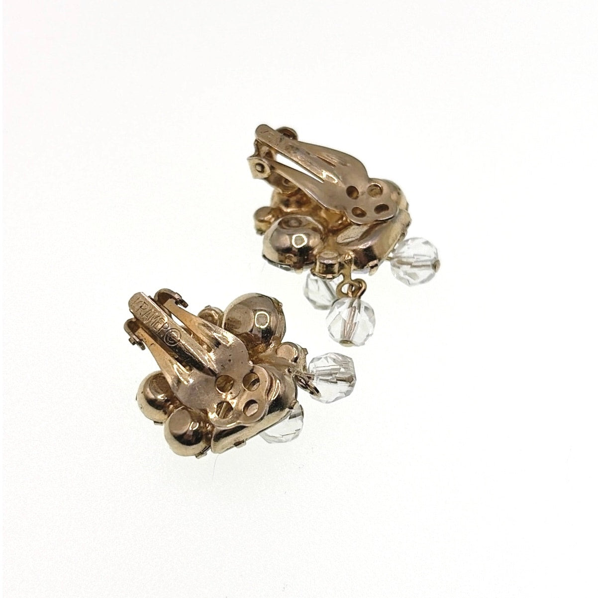 Vintage Kramer AB Beaded Clip On Earrings