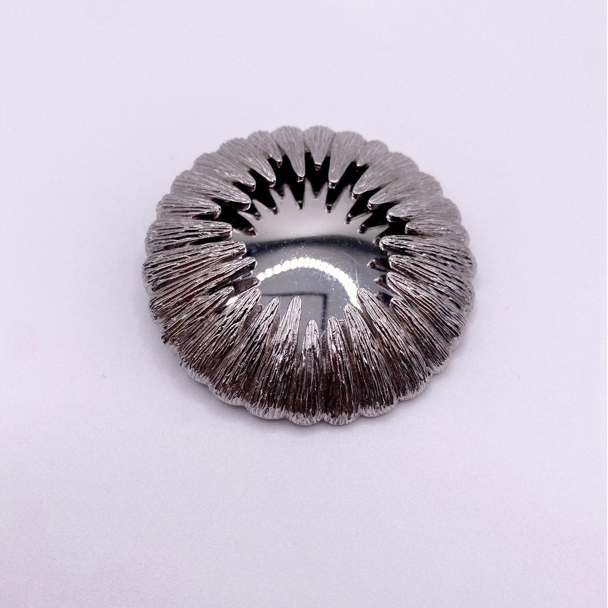 Monet Signed Large Mirrored Starburst Sun Celestial Brooch