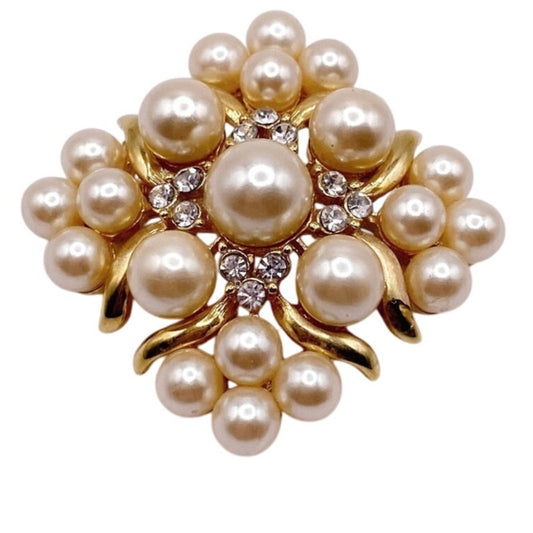 VNTG Richelieu Faux Pearls Brooch