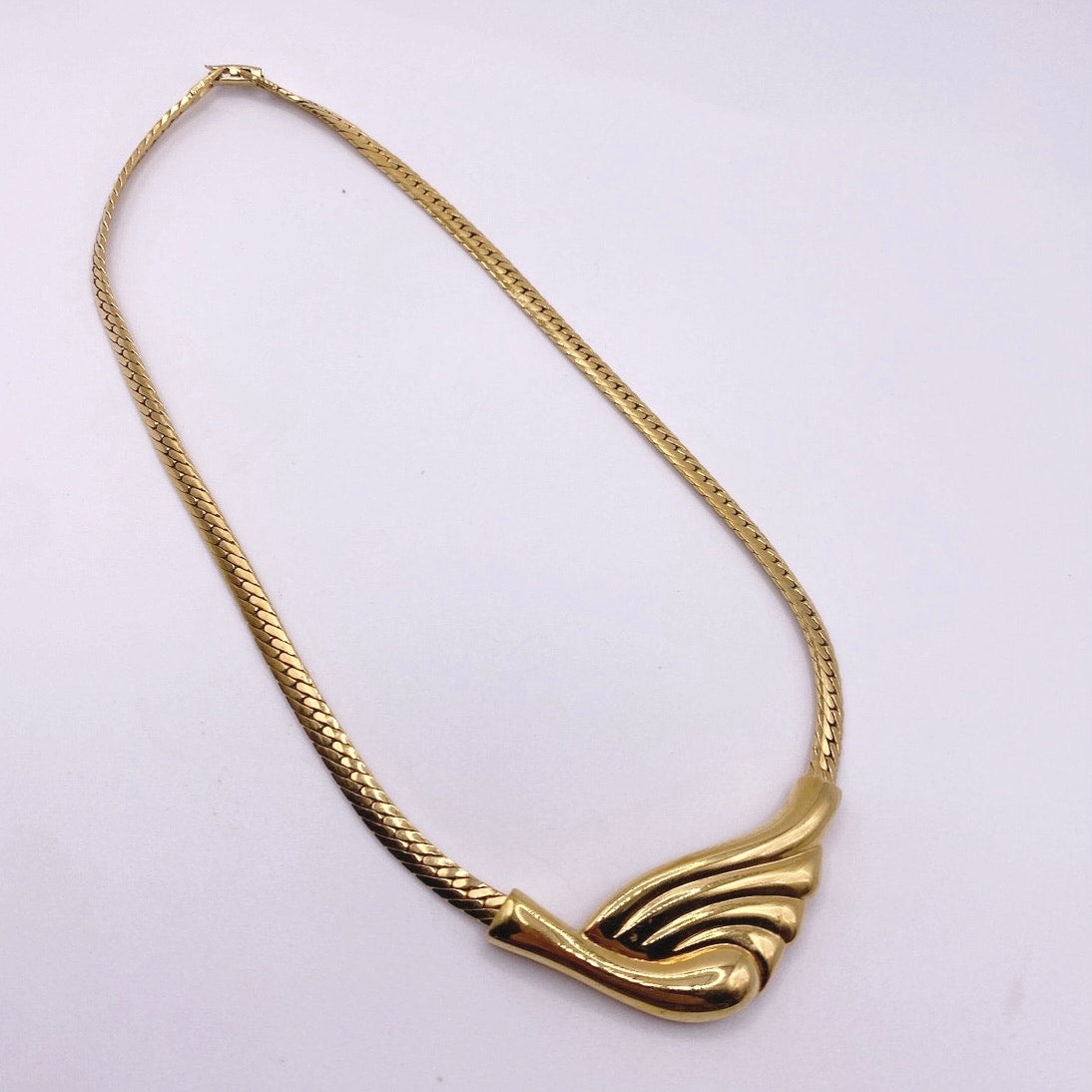 Vintage Napier Gold Tone Chain Collar Necklace 14”